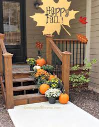 How To Decorate Your Front Steps For Fall For Under 45 Fall Outdoor Decor Fall Front Steps Fall Decor