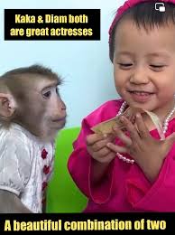 Monkey kaka is real sister 🥰🥰 she very love her sister 🥰