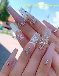Hay diferentes estilos en diseños de uñas que puedes encontrar en la aplicación. 20 Trendy Coffin Nail Art Designs 1 Coffin Unas Boda Unas De Gel Elegantes Diseno De Unas De Boda