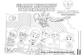 Gambar bunga kartun hitam putih untuk mewarnai. Gambar Mewarna Hari Merdeka 2019