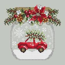 Cross stitch pattern christmas bear. Christmas Cross Stitch Shannon Christine Designs Cross Stitch Patterns
