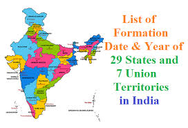 These union territories of india have special rights and status due to their process of formation and development. List Of Formation Date Of 29 States And 7 Union Territories In India Vidyagyaan