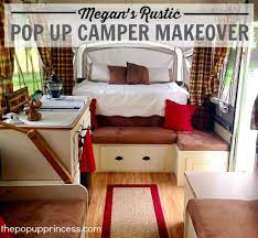 Just look at this camper's interior design remodel. Megan S Pop Up Camper Makeover The Pop Up Princess Pop Up Camper Camper Makeover Pop Up Tent Trailer