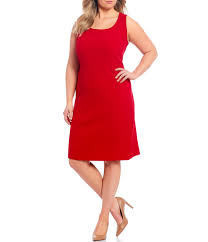 Tahari Asl Plus Size Pebble Crepe Sleeveless Sheath Dress