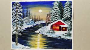 Christmas Winter Night Scenery Painting Painting A Winter Wonderland Landscape Easy Nature Night Youtube On this winter's night, pinterest. christmas winter night scenery painting painting a winter wonderland landscape easy nature night