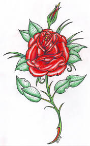 Learn how to draw rose with stem pictures using these outlines or print just for coloring. Red Rose Stem Tattoo