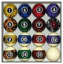Pool Table Billiard Ball Set Dark Color Marble Swirl By Iszy Billiards 40 95 2 1 4 Regulation Size And Weight Made Of Poly Pool Table Billiards