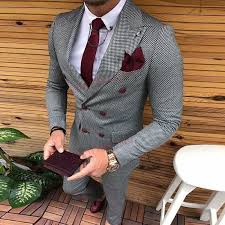 Latest Coat Pant Designs Double Breasted Men Suit Slim Fit Fashion Wedding Suits For Men Prom Groom Tuxedo Jacket With Pants Set Wedding Suit Styles Mens Fashion Suits Formal Cool Suits