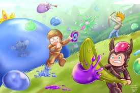 Terraria Slime Rain By Pcat007 Deviantart Com On Deviantart Terrarium Character Drawing Game Art