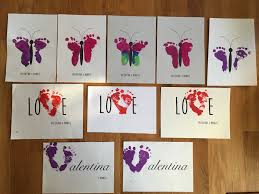 Fussabdrucke Baby Geschenkideen Diy Fussabdruck Baby Basteln Handabdruck Weihnachten Geschenkideen