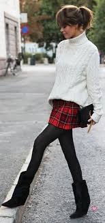 Black And White Checkered Skirt Outfit Ideas 40 Glamorous Outfit Ideas To Finish This Summer With Style Winter Skirt Outfit Warm Outfits Fashion