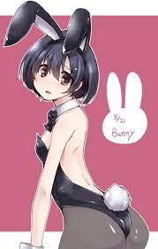 If there is a bunny girl wearing such a neat costume, it is a  two-dimensional erotic image that makes you want to serve only at night♪ -  Hentai Image