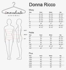 Donna Ricco Size Chart Best Dresses 2019