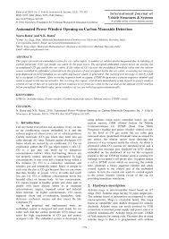 Kidde's carbon monoxide alarms meet the requirements of underwriters laboratories (ul), an independent facility that tests products for compliance with. Pdf Automated Power Window Opening On Carbon Monoxide Detection