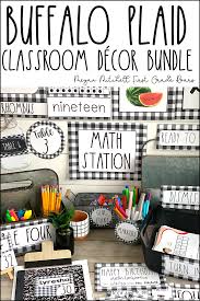 Black And White Buffalo Plaid Classroom Decor Pin On Classroom Ideas