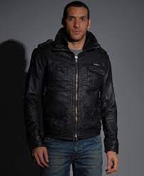 Mens Brad Jacket In Black Superdry