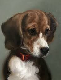 Barnes Oil Painting Vintage Antique Style Portrait Hound Beagle Dog Puppy Painting Ideas O Dog Portraits Painting Oil Dog Portraits Painting Dog Paintings