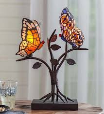 Stained Glass Butterfly 17 Table Lamp Stained Glass Light Stained Glass Butterfly Stained Glass Lamps