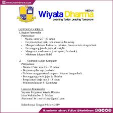 These operators ensure that the machines are used efficiently. Lowongan Kerja Perguruan Yayasan Wiyata Dharma Membuka Lowongan Untuk Posisi 1 Bagian Personalia 2 Operator Bagian Komputer Bagi Yang Berminat Dan Memenuhi Syarat Segera Kirim Lamaran Lengkap
