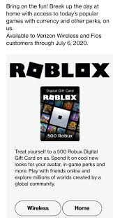 How to redeem a roblox gift card on purchase. Verizon Customers Free 500 Roblox Digital Gift Card Doctor Of Credit
