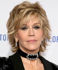 Swept back styling for short bob. 12 Jane Fonda Hairstyles Hair Cuts And Colors