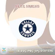 Dallas Cowboys Svg Cricut For Face Mask Design Cricut Cut Files