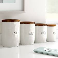 Find great deals on ebay for white kitchen canisters. Dotted Line It S Just Words 4 Piece Kitchen Canister Set Reviews Wayfair