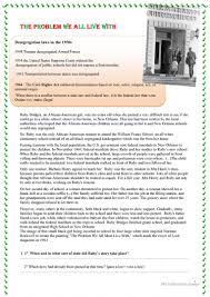 Ruby bridges is the who because she is the main character in this book. Reading Ruby Bridges English Esl Worksheets For Distance Learning And Physical Classrooms