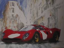 An evolution of the 330 p2, the p3 featured a new tubular chassis with a fibreglass tub: Artist S Favorite 1966 1967 Ferrari 330 P3 And P4 Mycarquest Com