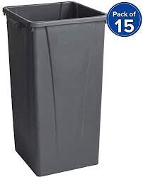 Toter 64 gallon wheeled trash can Pro Amp Family Pack 15pc 23 Gallons Gray Square Tall Trash Bag Included Trash Can For Hospital Clinic Doctors Trash Can Tall Trash Can Kitchen Trash Cans