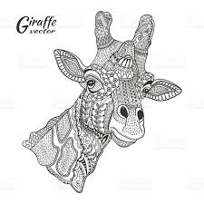 Glue the shapes to a thin piece of cardboard, such as a recycled cereal box or manila folder. Get This Giraffe Coloring Pages For Adults Zentangle Art 88912