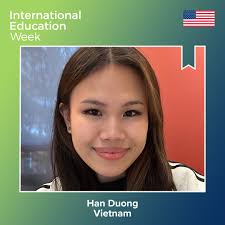 🌏 Say hello to Han Duong, our final International Student Ambassador  highlight for #IEW2024! Han, a business student from Vietnam, has been  following her dreams of studying abroad and discovering new perspectives