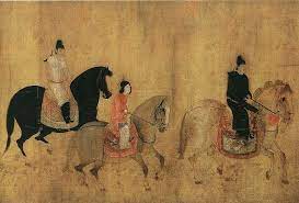唐 张萱 虢国夫人游春图a chinese art painting chinese art china art
