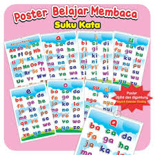 Shab·bat (perhatikan bahwa jika suatu huruf praktek belajar membaca. Poster Belajar Membaca Suku Kata Belajar Membaca Untuk Anak Paud Tk Playschool Shopee Indonesia