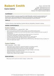 casino cashier resume samples qwikresume