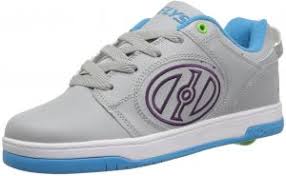 Heelys Girls Voyager Tennis Shoe Grey Reflective Cyan Grape 1 Medium Us Big Kid