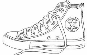 Blank Shoe Coloring Pages Sketch Coloring Page Converse Shoe Shoe Art Converse