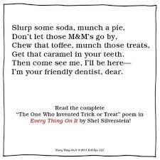 Candy Dentist Poems Halloween Poems