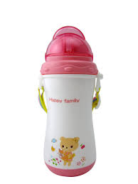 Buy 1 Pc Baby S Sippy Cup Cute Cartoon Bear Printed Portable Water Bottle Feeding At Jolly Chic