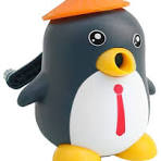 Cute Cartoon Penguin Shaped Manual Color Pencils/Pencil Sharpener for