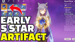 How To Get A 5 Star Artifact Early In Genshin Impact 131 Geoculus Youtube