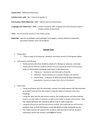 It would be hard to find the information we need without these materials. Reference Material Lesson Plan