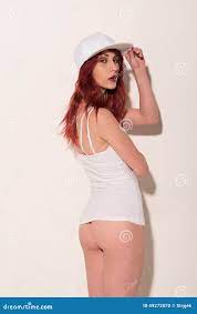 Bottomless Seductive Woman Wearing Cap Stock Photo - Image of back,  flirting: 49272070