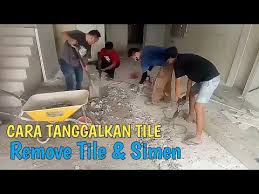 Pastikan sebelum dilakukan pengacian tidak ada lumut atau debu yang banyak. Cara Tanggalkan Tile Lama 2 2kaki Dan Remove Simen Ruang Tamu Youtube