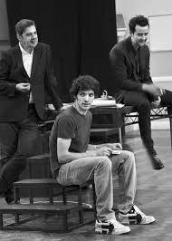 Brendan Coyle Colin Morgan And Daniel Mays At Mojo Rehearsals Colin Morgan Sherlock John Merlin And Arthur