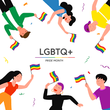 LGBT pride month concept vector illustration. Cartoon flat lesbian gay  bisexual transgender queer character group holding rainbow flag on sexual  discrimination protest LGBT parade isolated on white background 2917968  Vector Art at