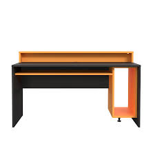 Herzlich willkommen auf unserer webpräsenz. Forte Tezaur Computertisch Mit Arbeitsplatte Ca 160 X 69 Cm Mit Zwei Offenen Fachern Schreibtisch Im Dekor Schwarz Matt Und Orange Kaufen Bei Alco Mobel Gmbh Wohnzentrum