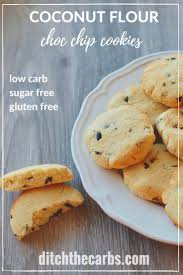 Only 9 ingredients, 4 grams net carbs, and ready in 20 minutes! Coconut Flour Chocolate Chip Cookies Video 2g Net Carbs