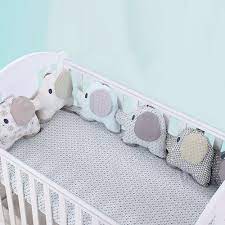 6 Pcs Lit Bebe Pare Chocs Flexible Combinaison Dossier Coussin Aimal Elephant Lit Pare Chocs Doux Infantile Lit Autour De Letti Per Bambini Idee Letto Bambini