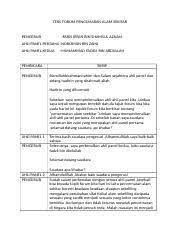 Sesuatu organism selanjutnya boleh dipengaruhi secara positif atau negative dengan keadaan alam sekeliling. Teks Forum Pencemaran Alam Sekitar Docx Teks Forum Pencemaran Alam Sekitar Pengerusi Faris Irfan Bin Shamsul Aznan Ahli Panel Pertama Norizman Bin Course Hero